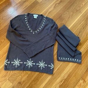 Sweater w/ matching scarf